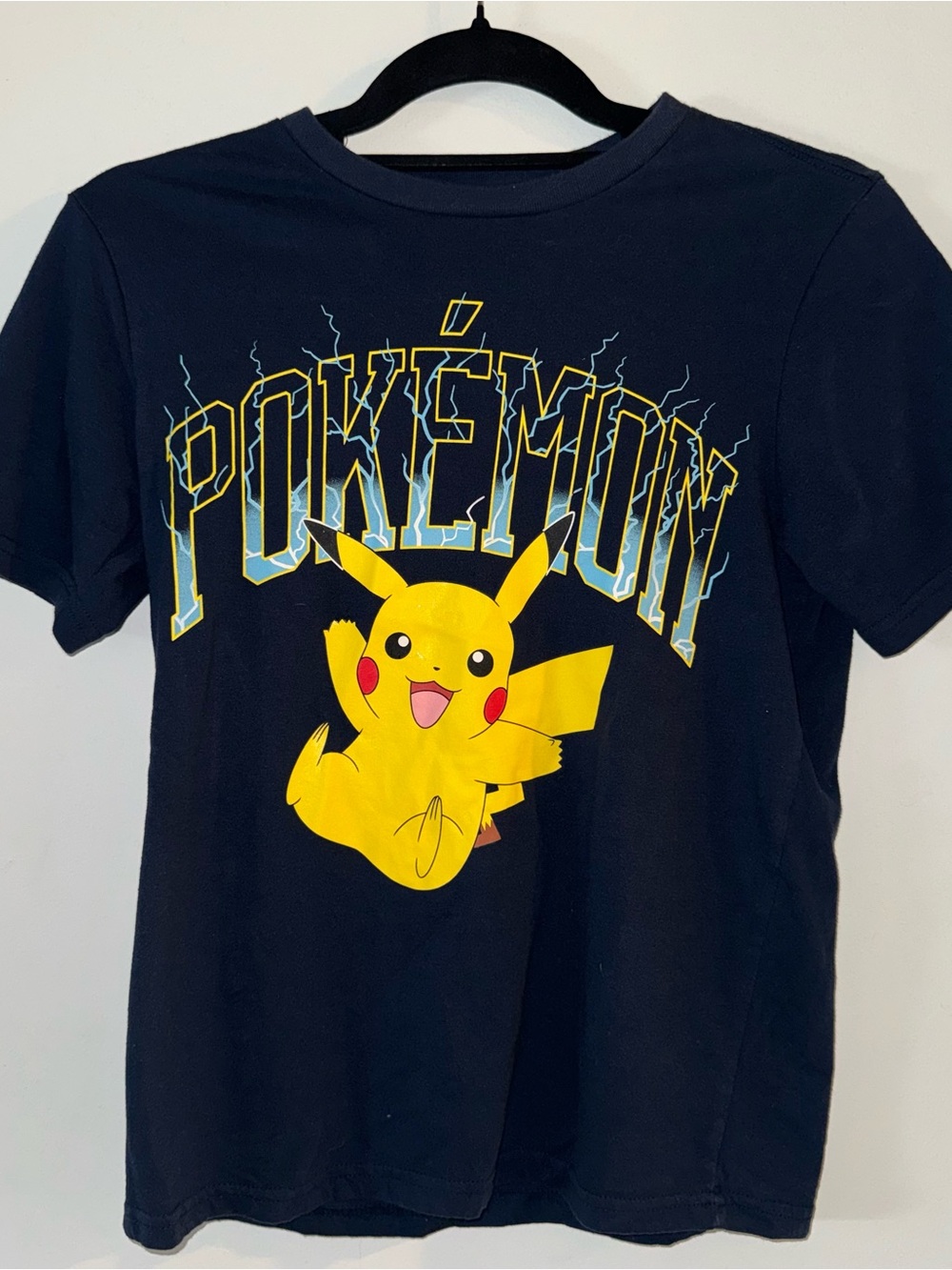 Pikachu Graphic Tee - Navy Blue Kids Top